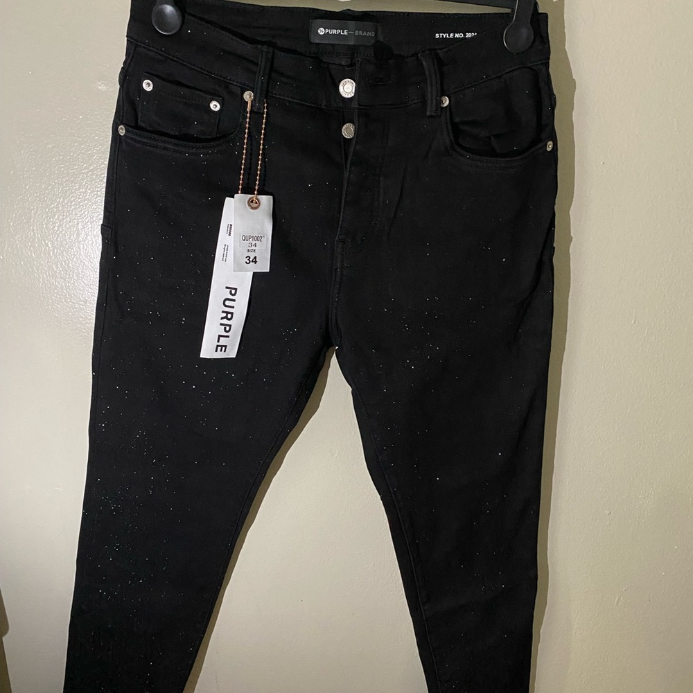 Purple Brand Men's Black Skinny Jeans Size 34